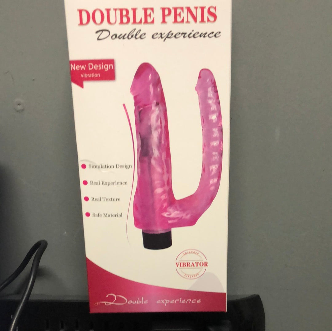 Dildo doble con vibrador