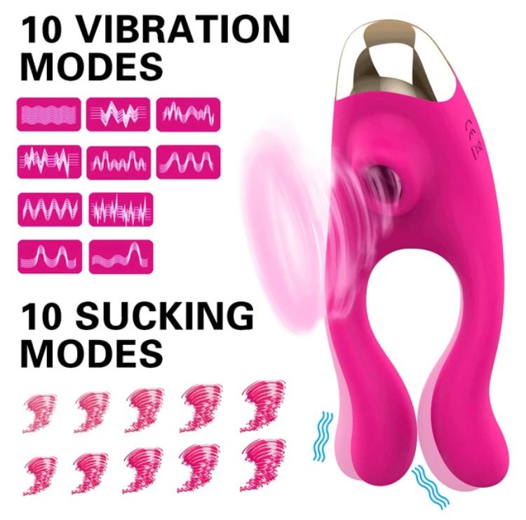 Vibrador de clítoris con pulsión AU1002